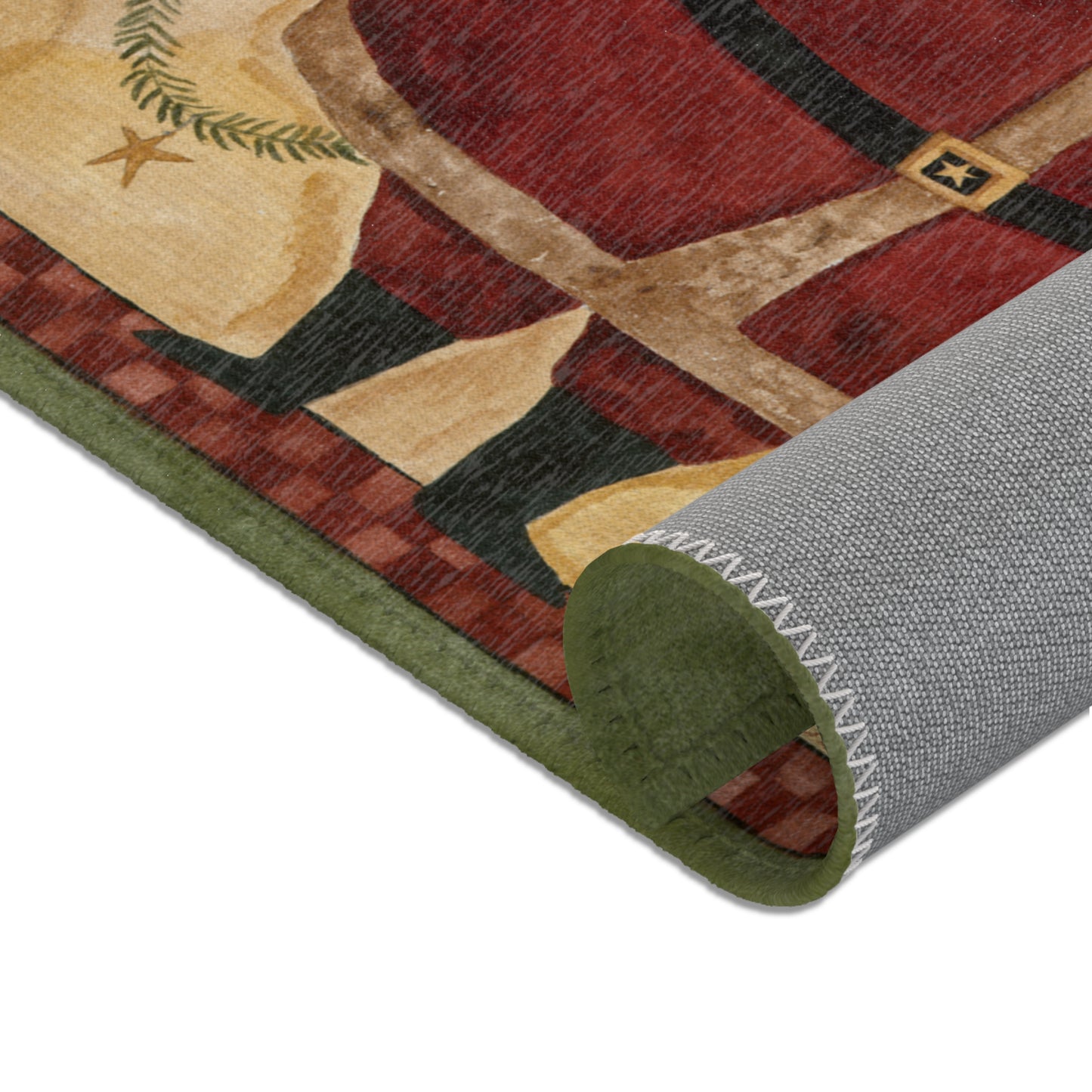 Jolly Round Santa Area Rug